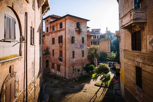 Trastevere Neighbourhood in Rome, Italy